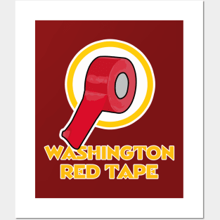 Washington Red Tape Football Team Fun Logo Posters and Art